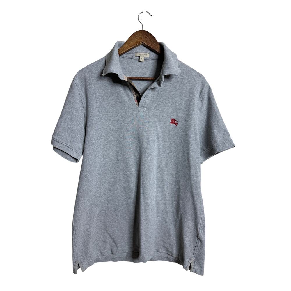 Burberry Brit Cotton Pique Polo Nova Check Placket Knight Logo size XL